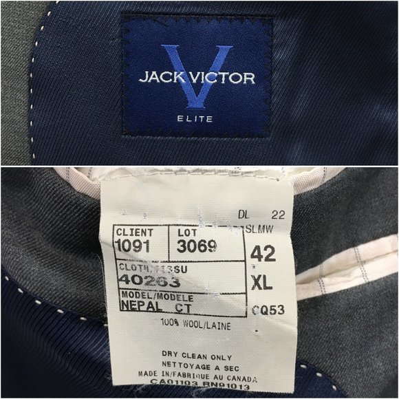 Jack Victor Mens Blazer Sport Coat Two Button Casual Jacket 42 X-Long Wool Suits - Picture 8 of 13